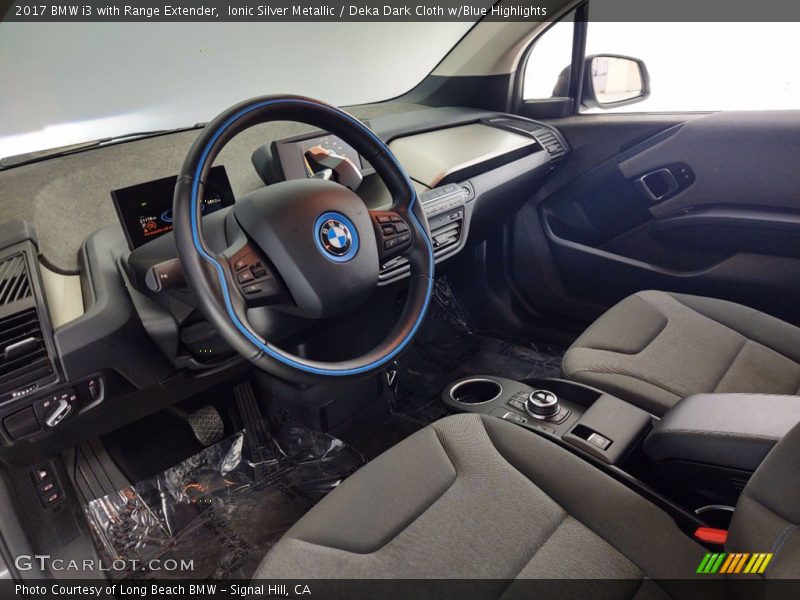 Ionic Silver Metallic / Deka Dark Cloth w/Blue Highlights 2017 BMW i3 with Range Extender