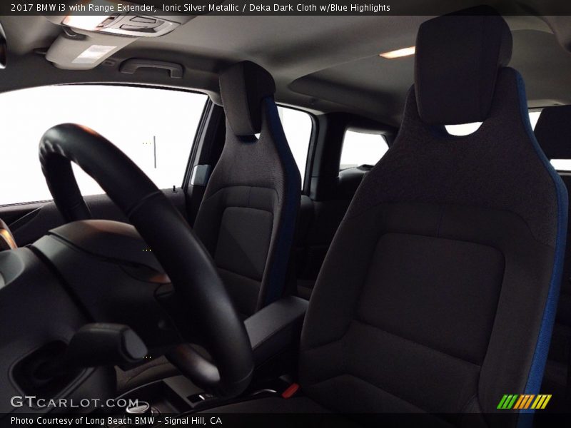 Ionic Silver Metallic / Deka Dark Cloth w/Blue Highlights 2017 BMW i3 with Range Extender