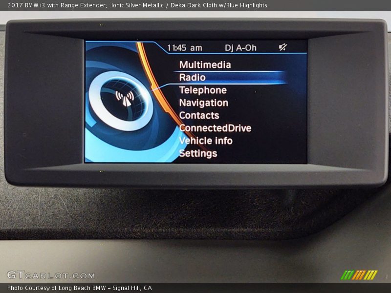 Ionic Silver Metallic / Deka Dark Cloth w/Blue Highlights 2017 BMW i3 with Range Extender