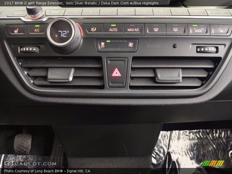 Ionic Silver Metallic / Deka Dark Cloth w/Blue Highlights 2017 BMW i3 with Range Extender