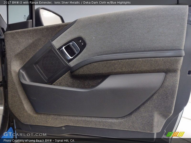 Ionic Silver Metallic / Deka Dark Cloth w/Blue Highlights 2017 BMW i3 with Range Extender