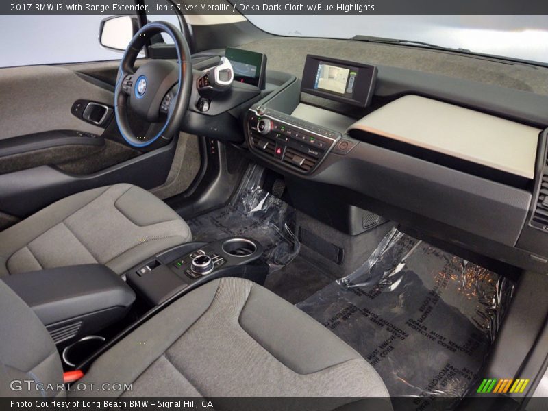 Ionic Silver Metallic / Deka Dark Cloth w/Blue Highlights 2017 BMW i3 with Range Extender