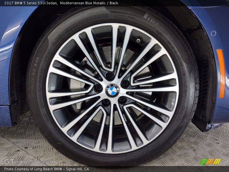 Mediterranean Blue Metallic / Black 2017 BMW 5 Series 530i Sedan