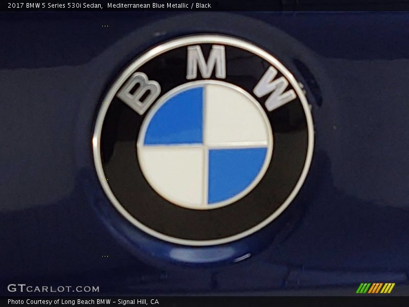 Mediterranean Blue Metallic / Black 2017 BMW 5 Series 530i Sedan
