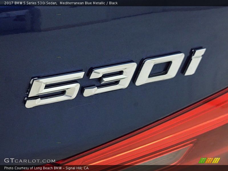 Mediterranean Blue Metallic / Black 2017 BMW 5 Series 530i Sedan