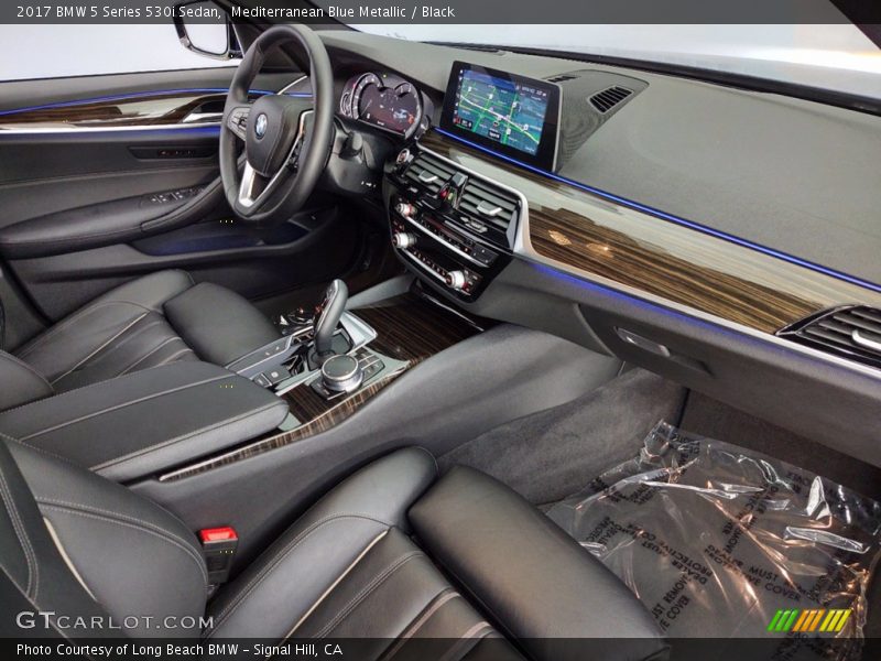 Mediterranean Blue Metallic / Black 2017 BMW 5 Series 530i Sedan