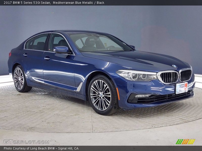 Mediterranean Blue Metallic / Black 2017 BMW 5 Series 530i Sedan
