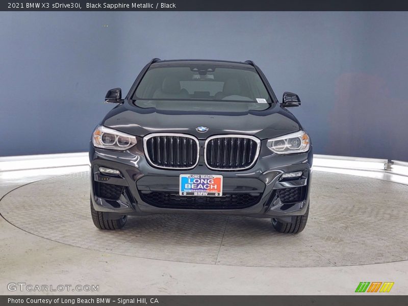 Black Sapphire Metallic / Black 2021 BMW X3 sDrive30i