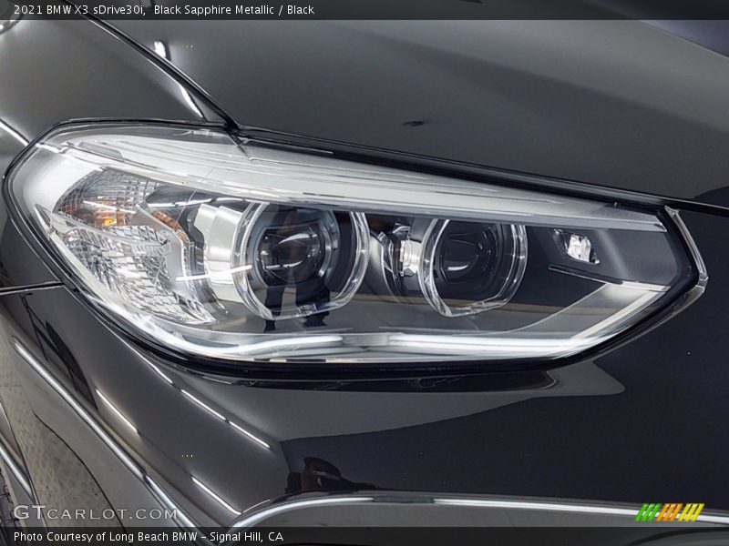 Black Sapphire Metallic / Black 2021 BMW X3 sDrive30i