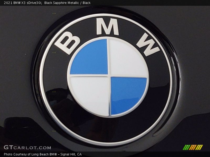 Black Sapphire Metallic / Black 2021 BMW X3 sDrive30i