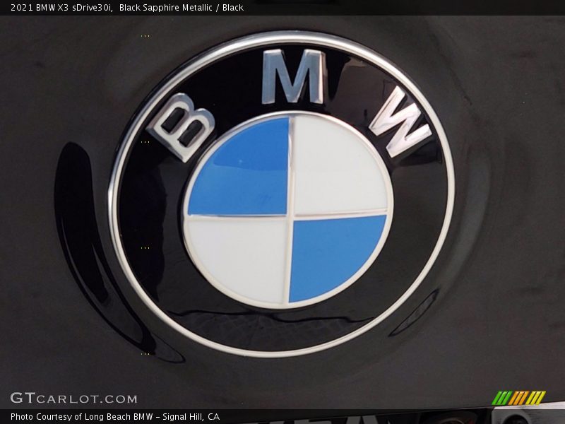 Black Sapphire Metallic / Black 2021 BMW X3 sDrive30i