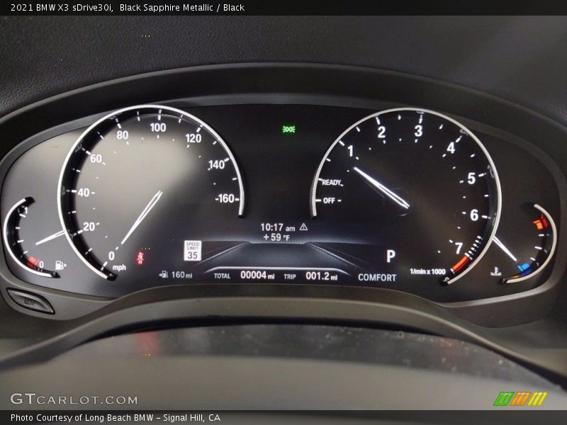 Black Sapphire Metallic / Black 2021 BMW X3 sDrive30i