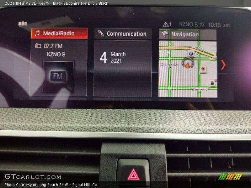Black Sapphire Metallic / Black 2021 BMW X3 sDrive30i