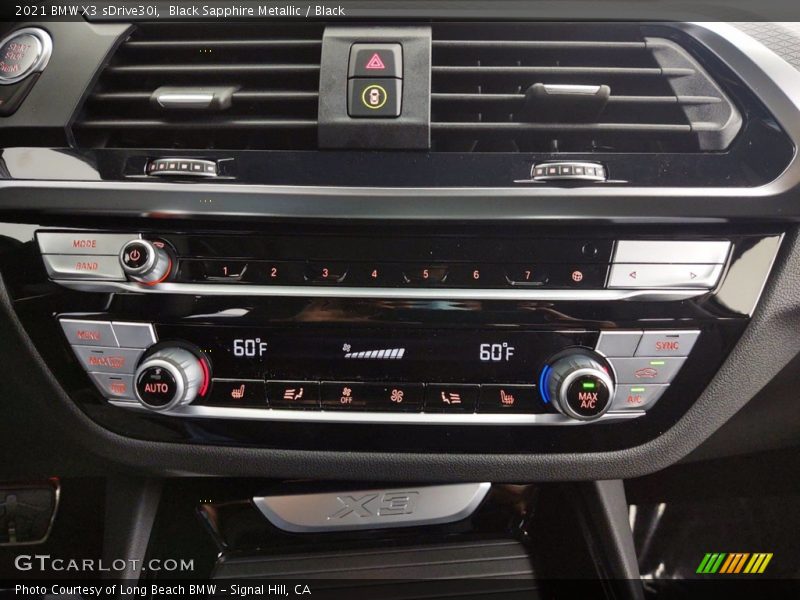 Black Sapphire Metallic / Black 2021 BMW X3 sDrive30i