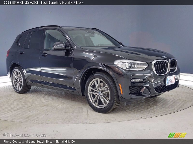 Black Sapphire Metallic / Black 2021 BMW X3 sDrive30i