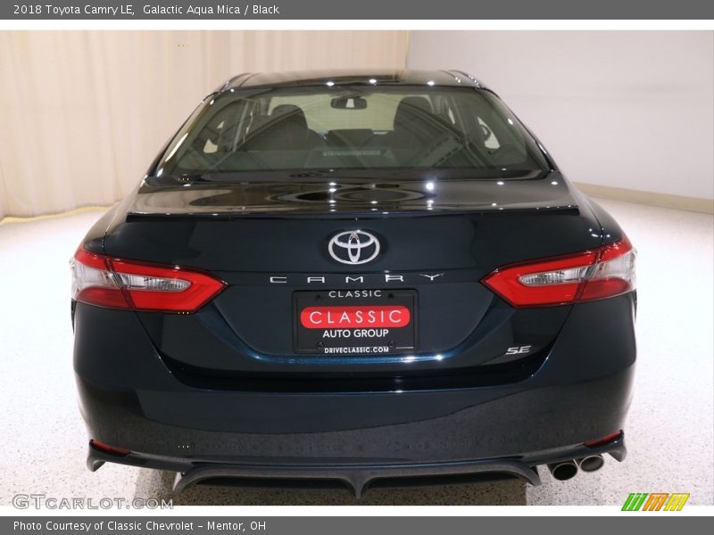 Galactic Aqua Mica / Black 2018 Toyota Camry LE