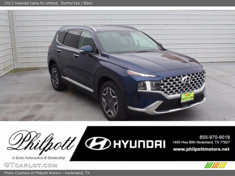 Stormy Sea / Black 2021 Hyundai Santa Fe Limited