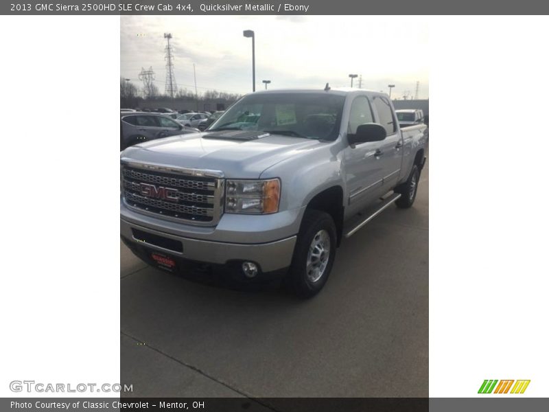 Quicksilver Metallic / Ebony 2013 GMC Sierra 2500HD SLE Crew Cab 4x4