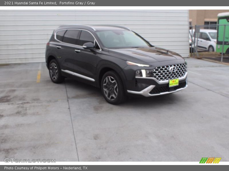 Portofino Gray / Gray 2021 Hyundai Santa Fe Limited