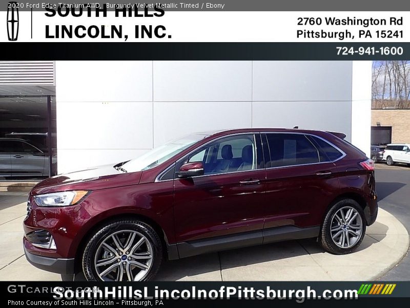 Burgundy Velvet Metallic Tinted / Ebony 2020 Ford Edge Titanium AWD