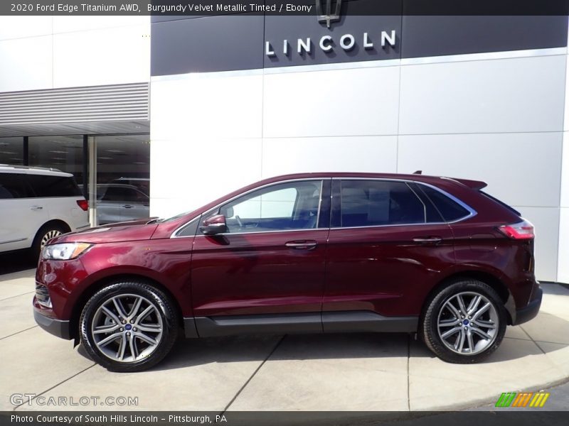 Burgundy Velvet Metallic Tinted / Ebony 2020 Ford Edge Titanium AWD