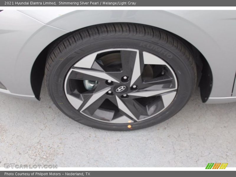 Shimmering Silver Pearl / Melange/Light Gray 2021 Hyundai Elantra Limited