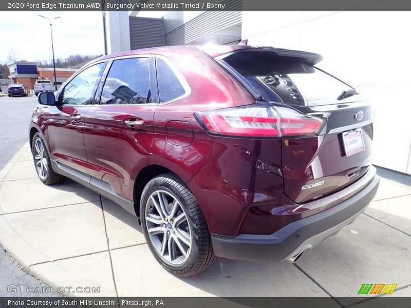 Burgundy Velvet Metallic Tinted / Ebony 2020 Ford Edge Titanium AWD
