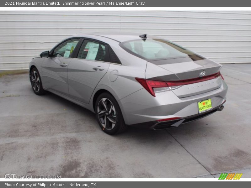 Shimmering Silver Pearl / Melange/Light Gray 2021 Hyundai Elantra Limited