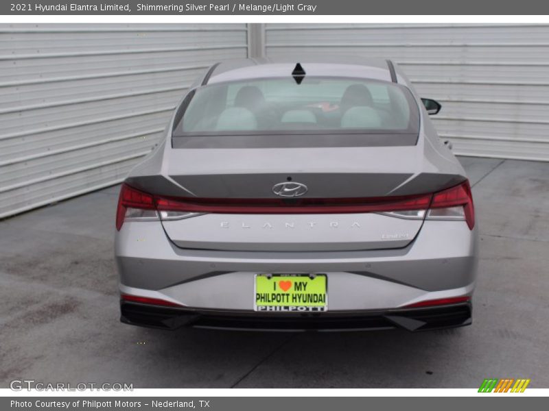 Shimmering Silver Pearl / Melange/Light Gray 2021 Hyundai Elantra Limited