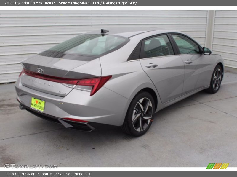 Shimmering Silver Pearl / Melange/Light Gray 2021 Hyundai Elantra Limited
