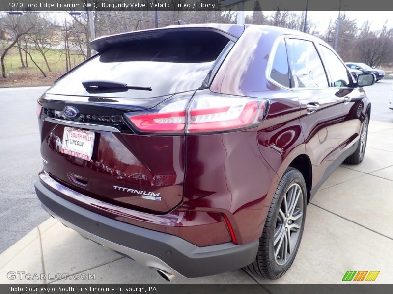Burgundy Velvet Metallic Tinted / Ebony 2020 Ford Edge Titanium AWD