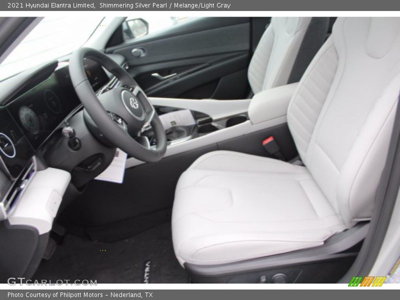 Shimmering Silver Pearl / Melange/Light Gray 2021 Hyundai Elantra Limited