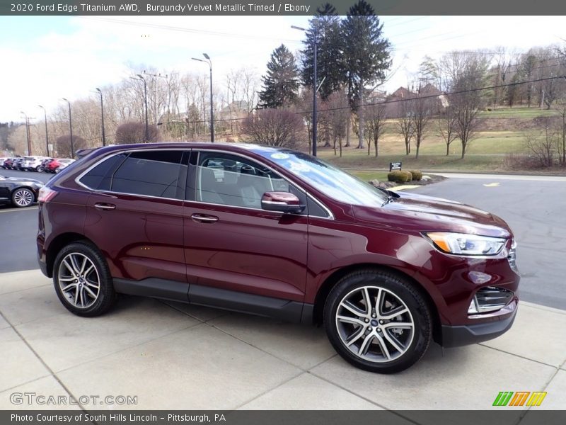 Burgundy Velvet Metallic Tinted / Ebony 2020 Ford Edge Titanium AWD