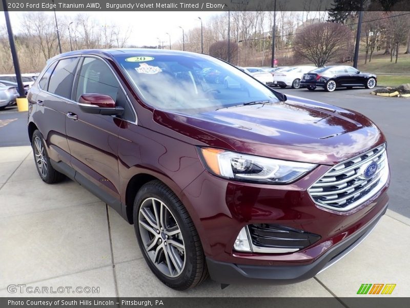 Burgundy Velvet Metallic Tinted / Ebony 2020 Ford Edge Titanium AWD