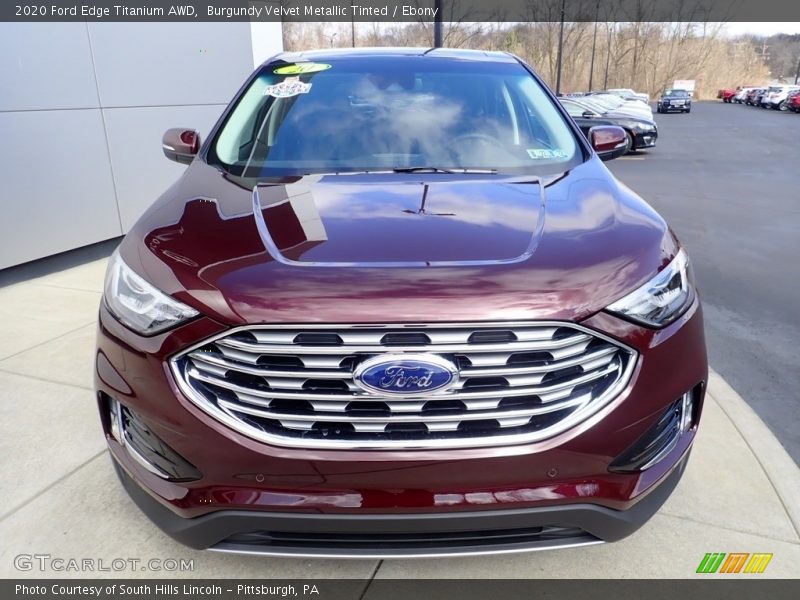 Burgundy Velvet Metallic Tinted / Ebony 2020 Ford Edge Titanium AWD