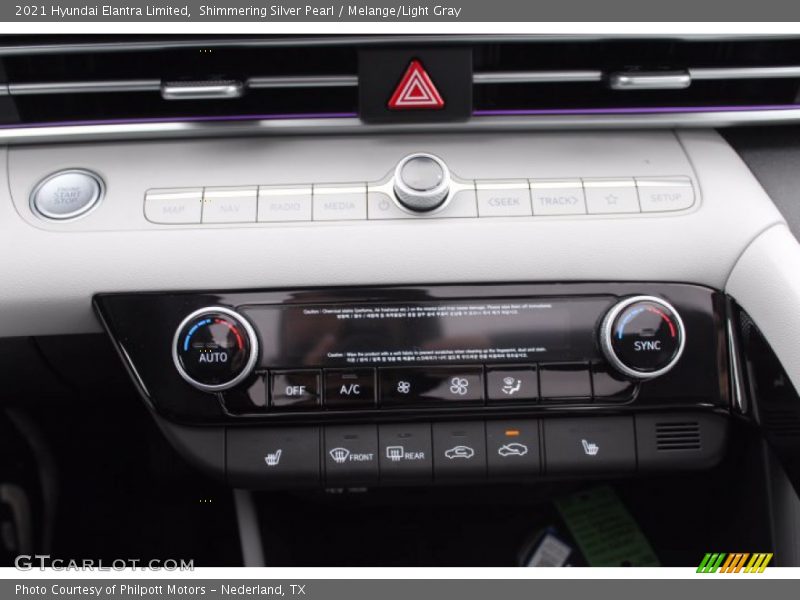 Shimmering Silver Pearl / Melange/Light Gray 2021 Hyundai Elantra Limited