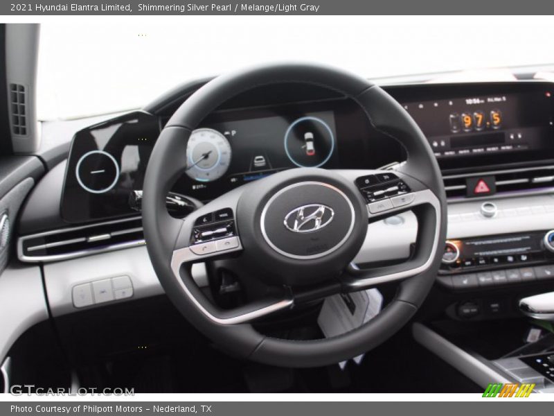 Shimmering Silver Pearl / Melange/Light Gray 2021 Hyundai Elantra Limited