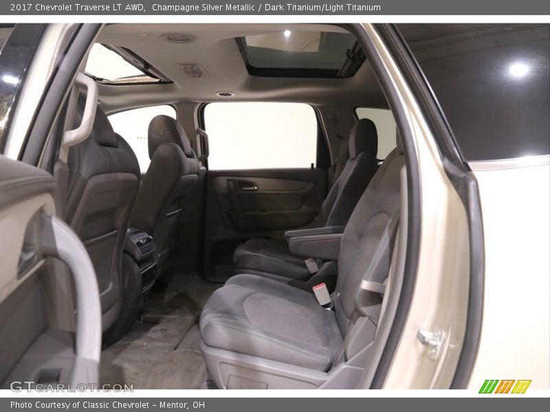 Champagne Silver Metallic / Dark Titanium/Light Titanium 2017 Chevrolet Traverse LT AWD