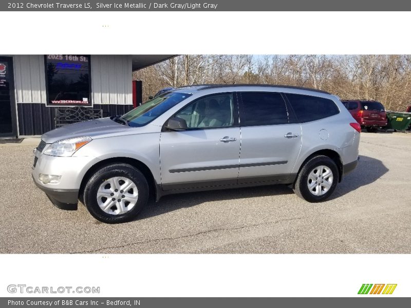 Silver Ice Metallic / Dark Gray/Light Gray 2012 Chevrolet Traverse LS