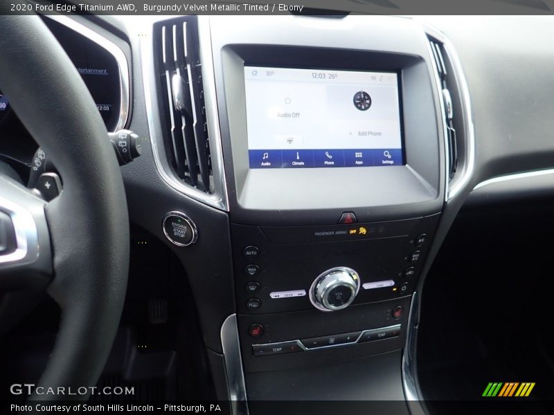 Burgundy Velvet Metallic Tinted / Ebony 2020 Ford Edge Titanium AWD