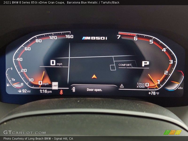 Barcelona Blue Metallic / Tartufo/Black 2021 BMW 8 Series 850i xDrive Gran Coupe
