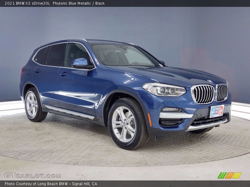 Phytonic Blue Metallic / Black 2021 BMW X3 sDrive30i