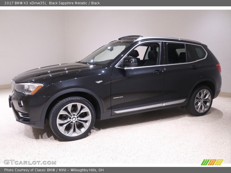 Black Sapphire Metallic / Black 2017 BMW X3 xDrive35i