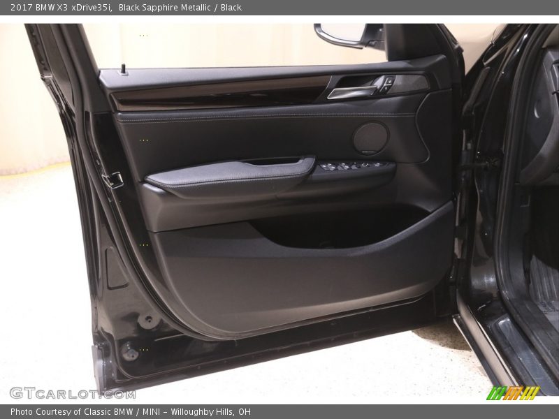 Black Sapphire Metallic / Black 2017 BMW X3 xDrive35i