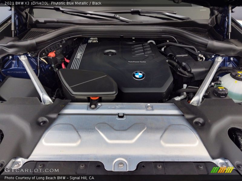 Phytonic Blue Metallic / Black 2021 BMW X3 sDrive30i