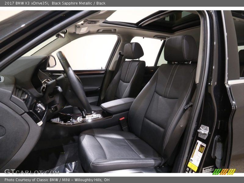 Black Sapphire Metallic / Black 2017 BMW X3 xDrive35i