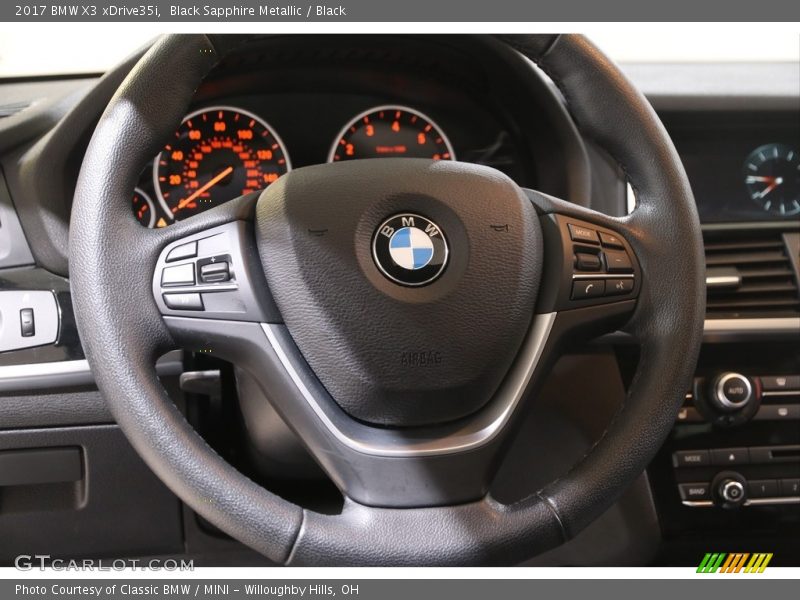 Black Sapphire Metallic / Black 2017 BMW X3 xDrive35i