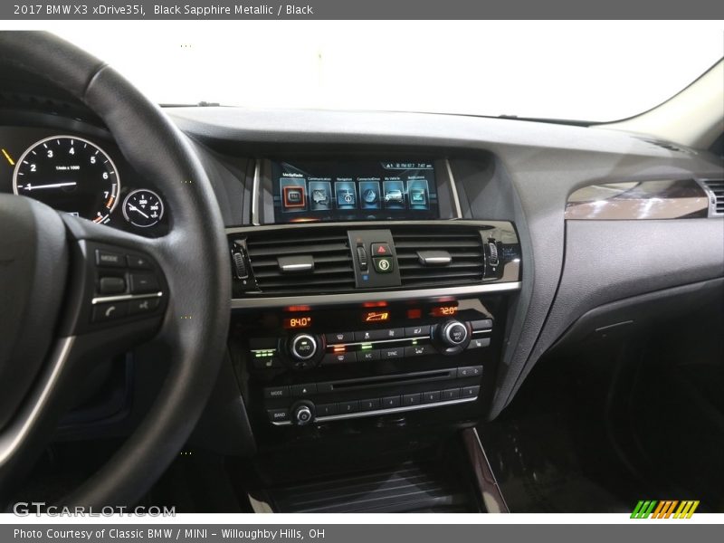 Black Sapphire Metallic / Black 2017 BMW X3 xDrive35i