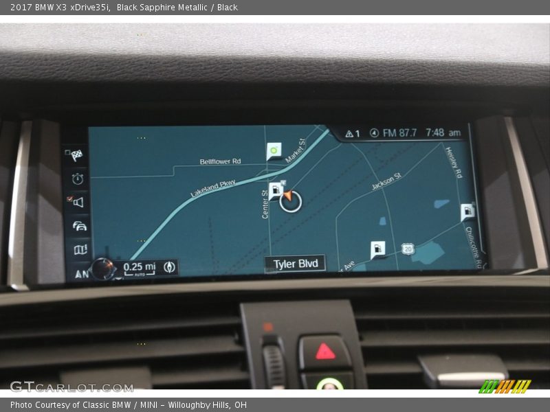 Black Sapphire Metallic / Black 2017 BMW X3 xDrive35i