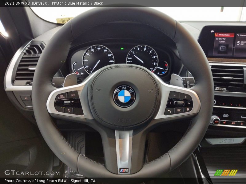 Phytonic Blue Metallic / Black 2021 BMW X3 sDrive30i